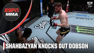 Edemen Shahbazyan knocks out AJ Dobson in Round 1 at UFCVegas89  ESPN MMA [upl. by Solange]