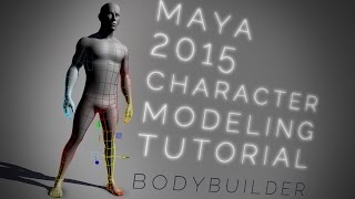 Maya bodybuilder CHARACTER MODELING tutorial [upl. by Kamaria]