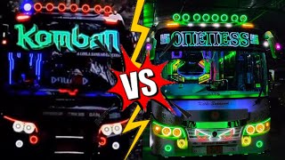 Komban Vs Oneness  oneness and komban bus light show  Two of the best tourist bus [upl. by Grof]