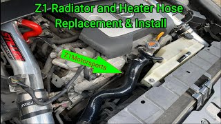 Rebuilding My 370z Day 7  Z1Motorsports Radiator amp Heater Hose Kit amp Ebrake Shoes Install [upl. by Syl485]