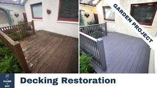 Decking Restoration using Cuprinol AntiSlip Decking Stain Silver Birch [upl. by Ahsinauj]