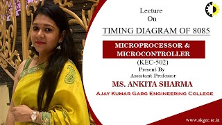 TIMING DIAGRAM OF 8085  MICROPROCESSOR AND MICROCONTROLLER LECTURE 01 BY MS ANKITA SHARMA  A [upl. by Ainahtan684]