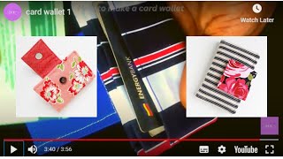 DIY card wallet How to Create A Wallet Card With Fabric Scraps [upl. by Behlke]