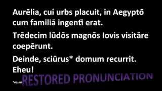 Latin Pronunciation [upl. by Namlaz]