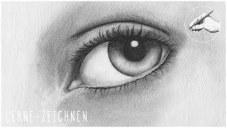 AUGE ZEICHNEN Teil 1 Iris und Pupille  how to draw a realistic eye realistisches Auge zeichnen [upl. by Mendy]