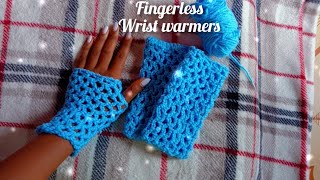 QuickEasy crochet finger less fishnet Gloves for 2 hours or less [upl. by Hendrika756]