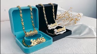 Silviax Jewelry  Teddy XOXO Name Necklace and Bracelet Set [upl. by Llehsam]