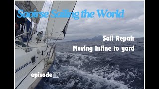 Saoirse STW ep117 Sail repair Boat move April24 [upl. by Saree178]