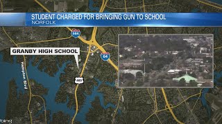 Granby High student charged after police find stolen gun at school [upl. by Einamrej184]