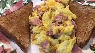 Scrambled Eggs With Ham And Cheese [upl. by Eissel896]