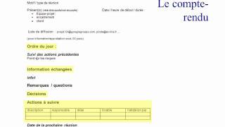 Gestion de projet  outils 411  compterendu [upl. by Llewellyn239]