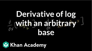 Derivative of log with arbitrary base [upl. by Repsihw276]