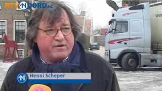 Trucker richt ravage aan in Bourtange [upl. by Lefty80]