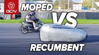 Fastest Recumbent Bike Vs Motorbike  Which Will Win [upl. by Nitsrek184]