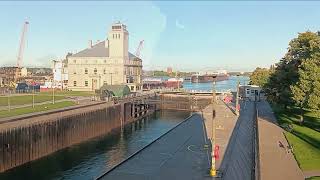 Watching ship traffic at the Soo Locks 9262024 [upl. by Aicinad]