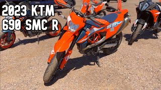 2023 KTM 690 SMC R  Test Ride Review [upl. by Efinnej]