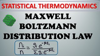 THE BOLTZMANN DISTRIBUTION LAW  MAXWELL BOLTZAMNN DISTRIBUTION LAW  STATISTICAL THERMODYNAMICS [upl. by Elyssa467]