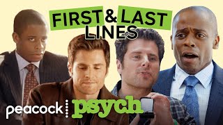 First and Last Lines Spoken By the Psych Cast  Psych [upl. by Letram]