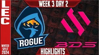 RGE vs BDS Highlights  LEC Winter 2024 Week 3 Day 2  Rogue vs Team BDS [upl. by Natale]