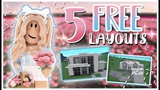 Bloxburg ೃ⁀➷ 5 FREE Family Home Layouts  ˚  Free to Use  Step by Step  Daislillia ❀ [upl. by Boni144]