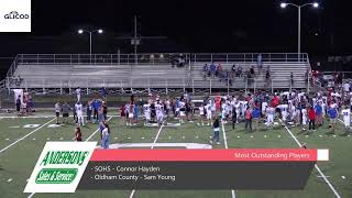 High School Football  Oldham Co vs South Oldham [upl. by Dougal]