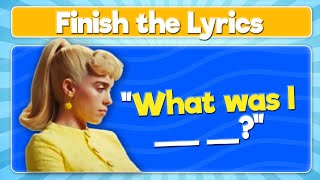 Finish the Lyrics  Popular 2023 Songs Music Quiz [upl. by Oriole]