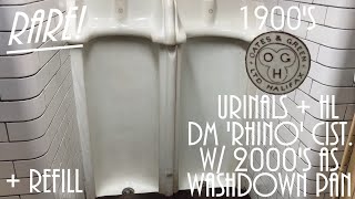 Uncommon 1980s DM Rhino High Level Cistern w 2000s Armitage Shanks Magnia Pan  Rare Urinals [upl. by Kelby]