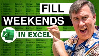 Excel for CoParenting Fill Weekend Dates in Excel  Episode 2064 [upl. by Jake]