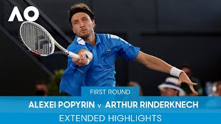 Alexei Popyrin v Arthur Rinderknech Extended Highlights 1R  Australian Open 2022 [upl. by Esinel]