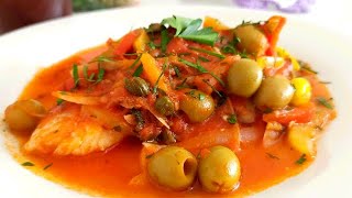 Deliciosa Receta con FILETE DE PESCADO a la VERACRUZANA CRIS EN LA COCINA [upl. by Adnilra]