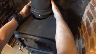 Wood burning stove installation detailed How to [upl. by Nnyroc]