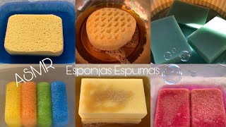 ASMR Compilation Satisfying Sponges Squeezing 🧽💕🧼 12 Vídeos Apertando Esponjas [upl. by Suzanne430]