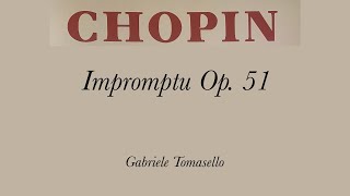 Chopin Impromptu Op 51 wScore  Gabriele Tomasello [upl. by Johann]