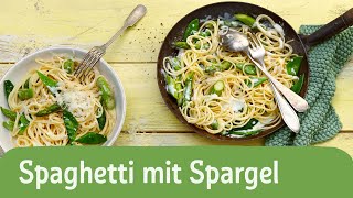 Spaghettini mit Zuckerschoten und grünem Spargel 🍽️  REWE Deine Küche [upl. by Iegres]