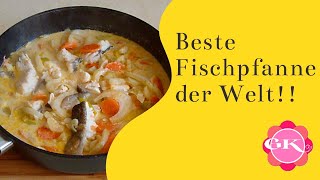 Fischpfanne  Fischgericht  Fischpfanne Rezept  Fisch zubereiten [upl. by Bonnee691]