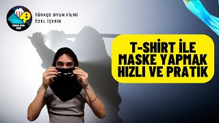 TShirt ile Maske Yapmak  Tişörtten Maske Nasıl Yapılır  Çakma Samuray Olmak [upl. by Eiramlatsyrc]