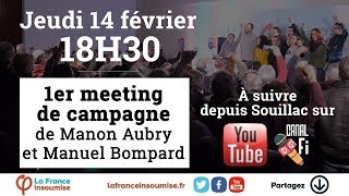 MEETING DE MANON AUBRY ET MANUEL BOMPARD À SOUILLAC  SouillacLFi [upl. by Lihka781]