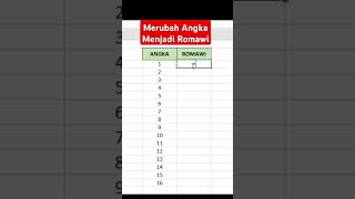 Convert angka ke Romawi excelindonesia tutorialexcel trending education fyp tutorial [upl. by Anin242]