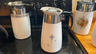 Review 25 1959 Corningware P 108 Starburst Percolator [upl. by Tulley]