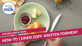 Wie kann ich einen ZopfKnoten formen  HowtoVideo  Swissmilk 2020 [upl. by Peednama]