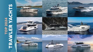 Trawlers  TOP 2024 yachts  POV boat tour exterior and cabins [upl. by Kapoor]