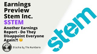 Earnings Preview For Stem Inc Stock STEM  Another Earnings Report  Another Disappointment 🧐 [upl. by Hareehahs]