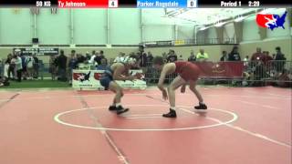 Ty Johnson vs Parker Ragsdale at 2013 FILA Cadet Nationals  FS [upl. by Flessel]