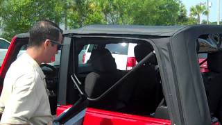 2011 Jeep Wrangler soft top removal at Atlantic Dodge in St Augustine Florida [upl. by Henri]