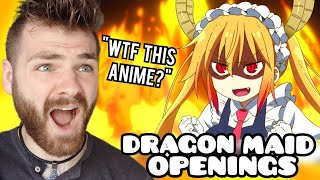 First Time Hearing Miss Kobayashis DRAGON MAID Openings amp Endings 12  ANIME REACTION [upl. by Aurilia891]