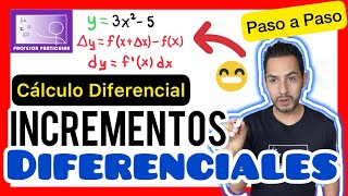 ✅INCREMENTOS y DIFERENCIALES Ejercicio 1 PASO a PASO💯 CÁLCULO DIFERENCIAL [upl. by Montagna]