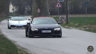 Audi R8 V10 vs Lamborghini Gallardo superleggera Insane Accelerations [upl. by Anana268]