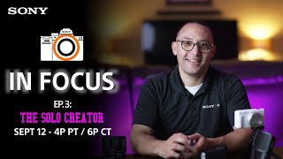 Sony LIVE  In Focus  Ep 3 The Solo Creator [upl. by Steinman]