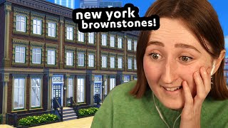 recreatingrealistic new york brownstones in the sims [upl. by Eugnimod522]