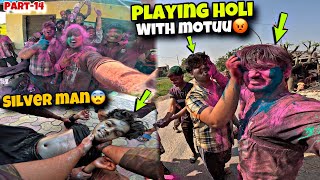 Playing HOLI with MOTUUuuu😂 he start Fighting With me😡 kawa h2r [upl. by Groh408]